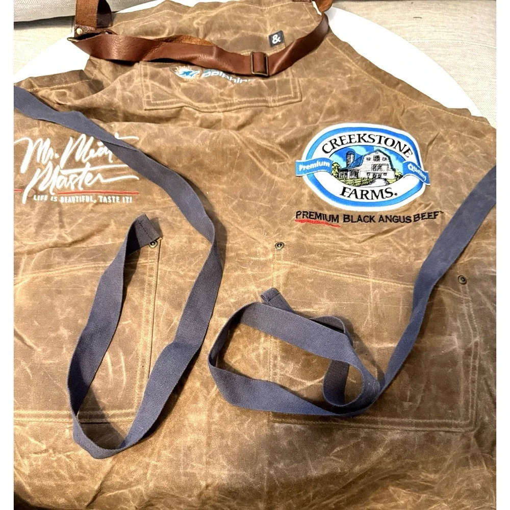 Hedley & Bennett WAX CANVAS & Leather Chef's Apron Professional Apron - Brown